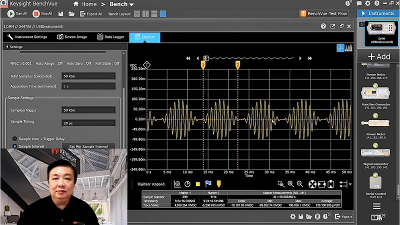 Perform Data Logging and Digitize Signals Using PathWave BenchVue and Digital Multimeter